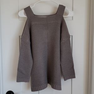 Jessica Simpson Grey Cold Shoulder Sweater